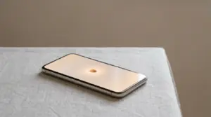 Vais vender o telemóvel? Faz backup e apaga em segurança primeiro 4 Smartphone com ecrã limpo e símbolo de proteção, apagado em segurança