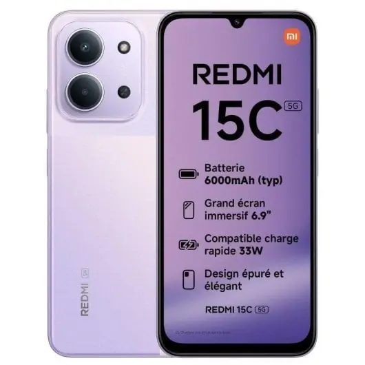 Xiaomi Redmi 15C 5G 128GB, Roxo